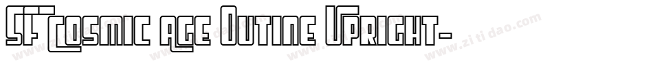 SF Cosmic Age Outine Upright字体转换